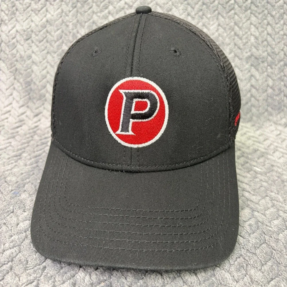Ivory Headwear Pro Truck Lines Black Mesh Trucker Hat Style 1200 Cap